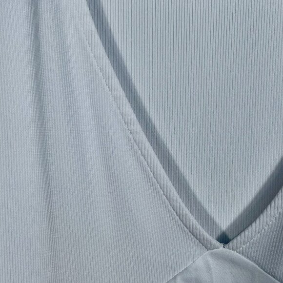 ZARA White Pleated Panel Boxy Sleeveless Ribbed V-Neck Blouse Women's Size M - Picture 5 of 10